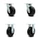 Service Caster 6 Inch Polyolefin Caster Set with Ball Bearings 2 Swivel 2 Rigid SCC-30CS620-POB-2-R620-2 - alternate 6